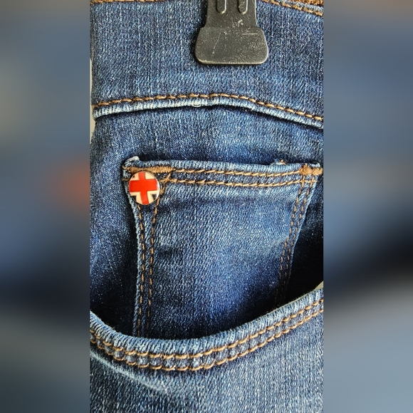 Hudson Blair Classic Dark Blue Denim Jeans Cotton Straight Leg High Rise size 29 - Picture 2 of 8